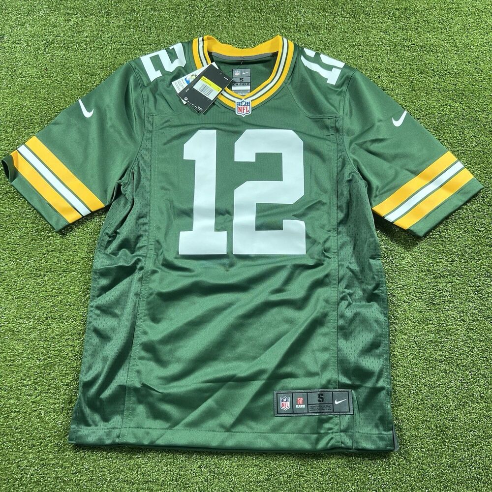 Nike Aaron Rodgers Green Bay Packers #12 NFL On Field Jersey Green Men’s S